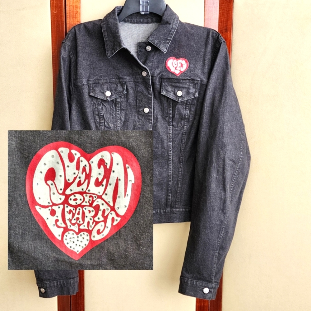 Black Denim Jean Jacket Size XXL/50 IT US S/M